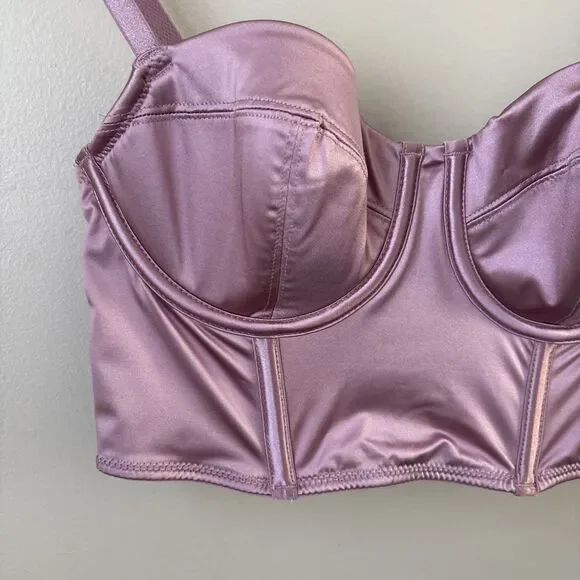 Auden Satin Lightly Lined Lingerie Corset Women’s Small - Picture 3 of 6